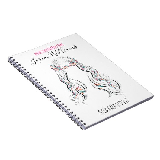Mooie Boho Kapsel Bruidskapsel Haarstylist Bloemen Notitieboek (Rechterzijde)