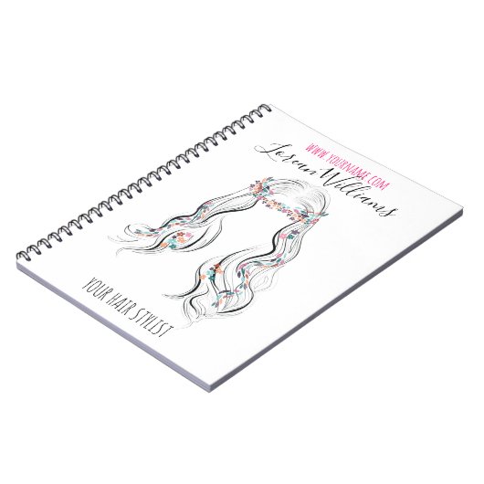 Mooie Boho Kapsel Bruidskapsel Haarstylist Bloemen Notitieboek (Linkerzijde)
