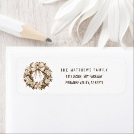 Mooie Boho Kerstkrans Etiket