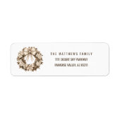 Mooie Boho Kerstkrans Etiket (Voorkant)