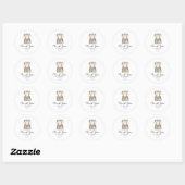 Mooie Boho Kleren Jongen Baby Shower Sticker (Vel)