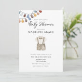 Mooie Boho-kleren Jongens Baby Shower Uitnodiging (Staand voorkant)