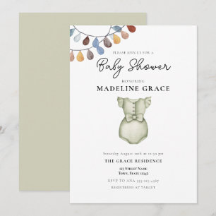 Mooie Boho Kleren Meisje Baby Shower Uitnodiging