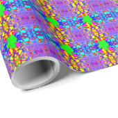 Mooie & Boho Krachtige Abstracte Patroon Cadeaupapier (Rol Hoek)