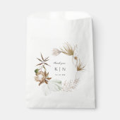 Mooie Boho minimalistische botanische bruiloft Bedankzakje (Voorkant)