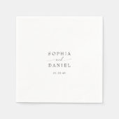 Mooie Boho minimalistische moderne bruiloft Servet (Voorkant)