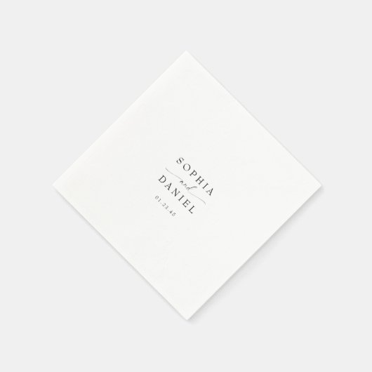 Mooie Boho minimalistische moderne bruiloft Servet (Hoek)