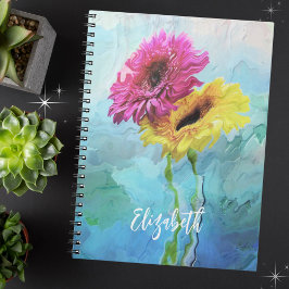 Mooie BOHO moderne bloemsamenstelling Notitieboek