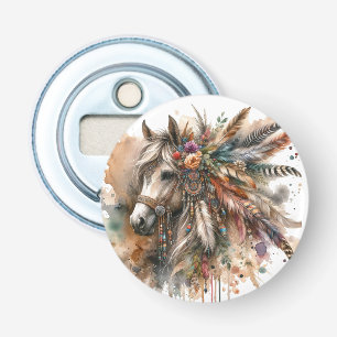 Mooie Boho Paard Button Flesopener