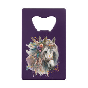 Mooie Boho Paard Creditkaart Flessenopener