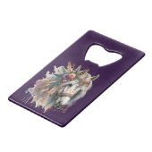 Mooie Boho Paard Creditkaart Flessenopener (Voorkant Gekanteld)