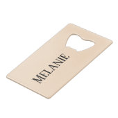 Mooie Boho Paard Creditkaart Flessenopener (Achterkant Gekanteld)