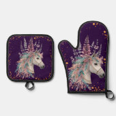 Mooie Boho Paard Ovenwant & Pannenlap Set (Voorkant)