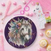 Mooie Boho Paard Papieren Bordje (Feest)
