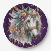 Mooie Boho Paard Papieren Bordje (Voorkant)