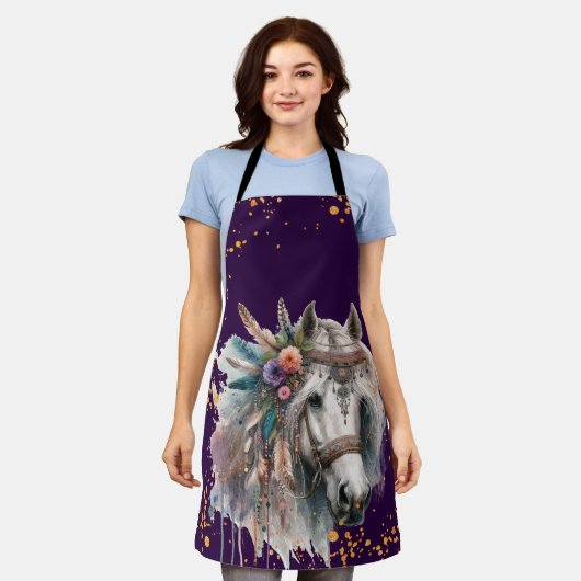 Mooie Boho Paard Schort (Gedragen)