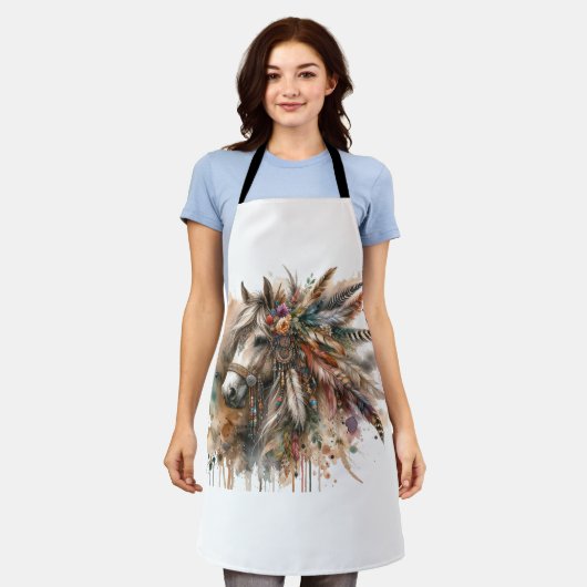 Mooie Boho Paard  Schort (Gedragen)