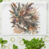 Mooie Boho Paard  Theedoek (Gevouwen)