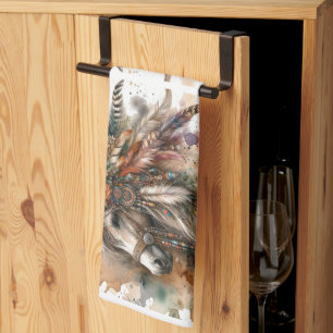 Mooie Boho Paard  Theedoek