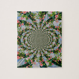 Mooie boho roze, rode rozen, waterverf florale legpuzzel