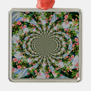 Mooie boho roze, rode rozen, waterverf florale metalen ornament