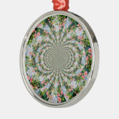 Mooie boho roze, rode rozen, waterverf florale metalen ornament (Links)