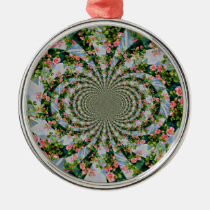 Mooie boho roze, rode rozen, waterverf florale metalen ornament