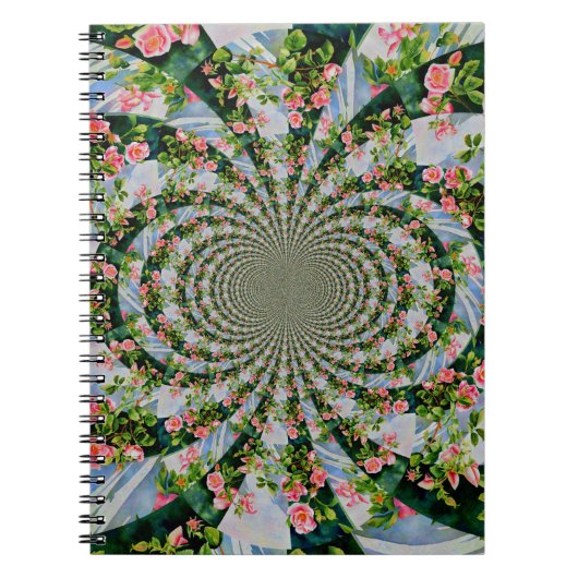 Mooie boho roze, rode rozen, waterverf florale notitieboek (Voorkant)