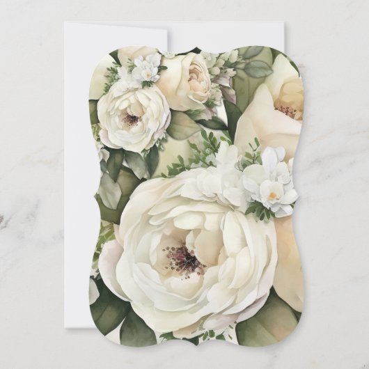 Mooie Boho Rozen op Emerald Green Wedding Kaart (Achterkant)