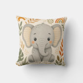 Mooie Boho Safari Olifant Babykamer Kussen (Voorkant)