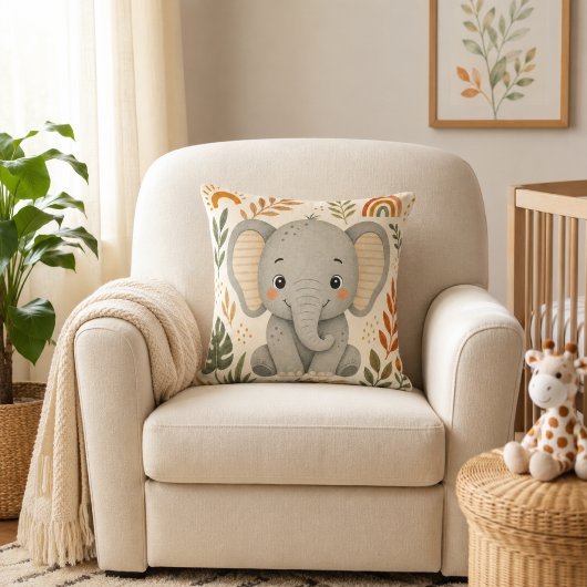 Mooie Boho Safari Olifant Babykamer Kussen