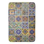 Mooie Boho Talavera Tegels Badmat (Voorkant Verticaal)