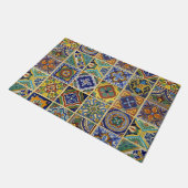 Mooie Boho Talavera Tegels Deurmat (Schuin)