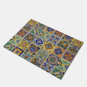 Mooie Boho Talavera Tegels Deurmat (Schuin)