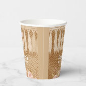 Mooie Boho Tassel Roze Baby shower Papieren Bekers (Rechts)