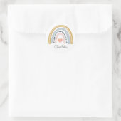 Mooie Boho Waterverf Regenboog Hart Pastel Sticker (Tas)