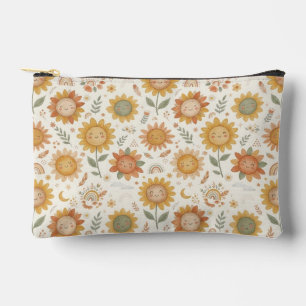Mooie Boho Zonnebloem Zon & Regenboog Naadloos Pat Etui