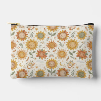Mooie Boho Zonnebloem Zon & Regenboog Naadloos Pat Etui