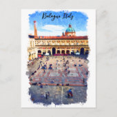 Mooie Bologna Italië Waterverf Reizen Briefkaart (Voorkant)