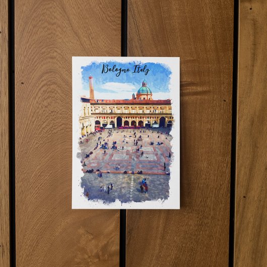 Mooie Bologna Italië Waterverf Reizen Briefkaart