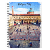 Mooie Bologna Italië Waterverf Reizen Notitieboek (Voorkant)