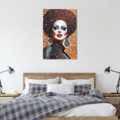 Mooie Bombshell Drag Queen Portret Canvas Afdruk (Insitu (Slaapkamer))