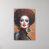 Mooie Bombshell Drag Queen Portret Canvas Afdruk (Voorkant)