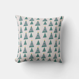 Mooie Bomen Doodles Roze Groen Kussen