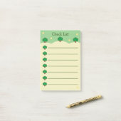 Mooie Bomen Groen En Crème Controlelijst Post-it® Notes (Op bureau)