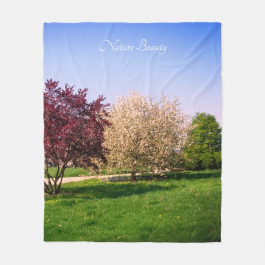 Mooie bomen op natuur landschap fleece deken (Voorkant)