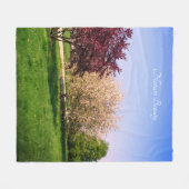 Mooie bomen op natuur landschap fleece deken (Voorkant (Horizontaal))