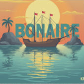 Mooie Bonaire zonsondergang Sticker (Voorkant)