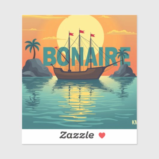 Mooie Bonaire zonsondergang Sticker (Vel)