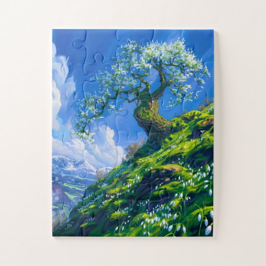 Mooie Bonsai Tree op Spring Hill Legpuzzel (Verticaal)